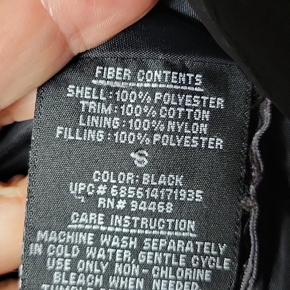 Women's Black Quilted Jacket Size Small - Picture 9 of 11